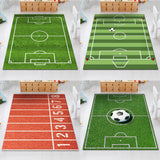 Maxbell Football Field Carpets Kids Play Nursery Soccer Area Rugs 100x160cm Green