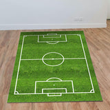 Maxbell Football Field Carpets Kids Play Nursery Soccer Area Rugs 100x160cm Green