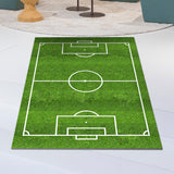 Maxbell Football Field Carpets Kids Play Nursery Soccer Area Rugs 100x160cm Green