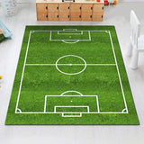 Maxbell Football Field Carpets Kids Play Nursery Soccer Area Rugs 100x160cm Green