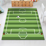 Maxbell Football Field Carpets Kids Play Nursery Soccer Area Rugs 100x160cm Stripe