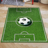 Maxbell Football Field Carpets Kids Play Nursery Soccer Area Rugs 100x160cm Ball