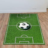 Maxbell Football Field Carpets Kids Play Nursery Soccer Area Rugs 100x160cm Ball