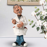 Maxbell Doctor Statue Resin Figurine Crafts for Bookshelf Office Decoration 6.5cmx6.5cmx15.5cm