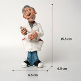 Maxbell Doctor Statue Resin Figurine Crafts for Bookshelf Office Decoration 6.5cmx6.5cmx15.5cm