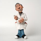 Maxbell Doctor Statue Resin Figurine Crafts for Bookshelf Office Decoration 6.5cmx6.5cmx15.5cm