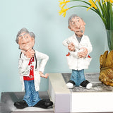 Maxbell Doctor Statue Resin Figurine Crafts for Bookshelf Office Decoration 6.5cmx6.5cmx15.5cm
