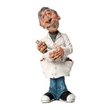Maxbell Doctor Statue Resin Figurine Crafts for Bookshelf Office Decoration 6.5cmx6.5cmx15.5cm