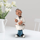Maxbell Doctor Statue Resin Figurine Crafts for Bookshelf Office Decoration 6.5cmx6.5cmx15.5cm