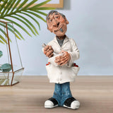 Maxbell Doctor Statue Resin Figurine Crafts for Bookshelf Office Decoration 6.5cmx6.5cmx15.5cm