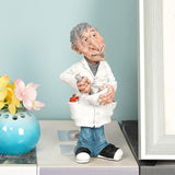 Maxbell Doctor Statue Resin Figurine Crafts for Bookshelf Office Decoration 6.5cmx6.5cmx15.5cm