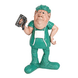 Maxbell Doctor Statue Figurine Collectible Resin Sculpture Green 10x5.5x16cm