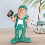 Maxbell Doctor Statue Figurine Collectible Resin Sculpture Green 10x5.5x16cm