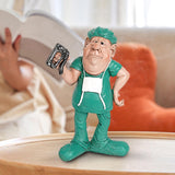 Maxbell Doctor Statue Figurine Collectible Resin Sculpture Green 10x5.5x16cm