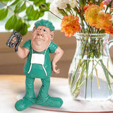 Maxbell Doctor Statue Figurine Collectible Resin Sculpture Green 10x5.5x16cm