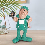 Maxbell Doctor Statue Figurine Collectible Resin Sculpture Green 10x5.5x16cm