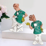 Maxbell Modern Doctor Statue Small Figurine Art Crafts for Bookshelf Desk Ornament 10.5cmx7cmx13.5cm