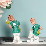 Maxbell Modern Doctor Statue Small Figurine Art Crafts for Bookshelf Desk Ornament 10.5cmx7cmx13.5cm