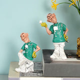 Maxbell Modern Doctor Statue Small Figurine Art Crafts for Bookshelf Desk Ornament 10.5cmx7cmx13.5cm
