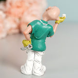 Maxbell Modern Doctor Statue Small Figurine Art Crafts for Bookshelf Desk Ornament 10.5cmx7cmx13.5cm