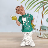 Maxbell Modern Doctor Statue Small Figurine Art Crafts for Bookshelf Desk Ornament 10.5cmx7cmx13.5cm