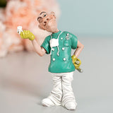 Maxbell Modern Doctor Statue Small Figurine Art Crafts for Bookshelf Desk Ornament 10.5cmx7cmx13.5cm
