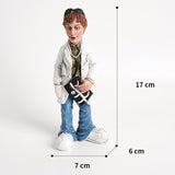 Maxbell Doctor Statue Dolls Micro Ornament Miniatures Figurine for Bookshelf Desktop 7cmx6cmx17cm
