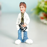 Maxbell Doctor Statue Dolls Micro Ornament Miniatures Figurine for Bookshelf Desktop 7cmx6cmx17cm