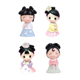 Maxbell Ancient Girl Figurine Statue Ornament for Tabletop Entrance Home Decoration White