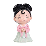 Maxbell Ancient Girl Figurine Statue Ornament for Tabletop Entrance Home Decoration Green