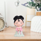 Maxbell Ancient Girl Figurine Statue Ornament for Tabletop Entrance Home Decoration Green