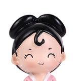 Maxbell Ancient Girl Figurine Statue Ornament for Tabletop Entrance Home Decoration Green