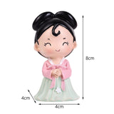 Maxbell Ancient Girl Figurine Statue Ornament for Tabletop Entrance Home Decoration Green