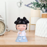 Maxbell Ancient Girl Figurine Statue Ornament for Tabletop Entrance Home Decoration Blue