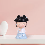 Maxbell Ancient Girl Figurine Statue Ornament for Tabletop Entrance Home Decoration Blue