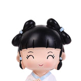 Maxbell Ancient Girl Figurine Statue Ornament for Tabletop Entrance Home Decoration Blue