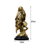 Maxbell Resin Eagle Statue Bird Figurine Ornament for Desktop Decoration Collectible Aureate