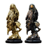 Maxbell Resin Eagle Statue Bird Figurine Ornament for Desktop Decoration Collectible Aureate