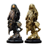 Maxbell Resin Eagle Statue Bird Figurine Ornament for Desktop Decoration Collectible Aureate