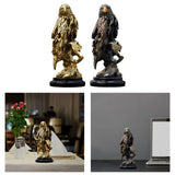 Maxbell Resin Eagle Statue Bird Figurine Ornament for Desktop Decoration Collectible Aureate