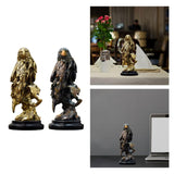Maxbell Resin Eagle Statue Bird Figurine Ornament for Desktop Decoration Collectible Aureate