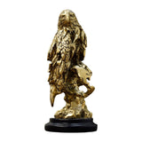 Maxbell Resin Eagle Statue Bird Figurine Ornament for Desktop Decoration Collectible Aureate