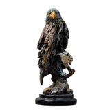 Maxbell Resin Eagle Statue Bird Figurine Ornament for Desktop Decoration Collectible Black