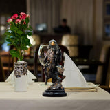 Maxbell Resin Eagle Statue Bird Figurine Ornament for Desktop Decoration Collectible Black