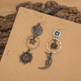 Maxbell Vintage Pendant Earrings Mythology Irregular Asymmetric for Girls Wife