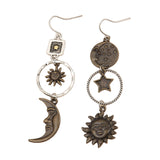 Maxbell Vintage Pendant Earrings Mythology Irregular Asymmetric for Girls Wife