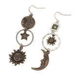 Maxbell Vintage Pendant Earrings Mythology Irregular Asymmetric for Girls Wife