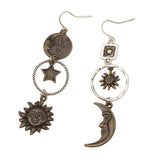 Maxbell Vintage Pendant Earrings Mythology Irregular Asymmetric for Girls Wife