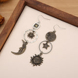 Maxbell Vintage Pendant Earrings Mythology Irregular Asymmetric for Girls Wife