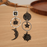 Maxbell Vintage Pendant Earrings Mythology Irregular Asymmetric for Girls Wife
